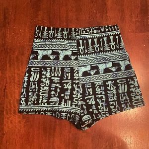 Tribal Print High Waisted Shorts